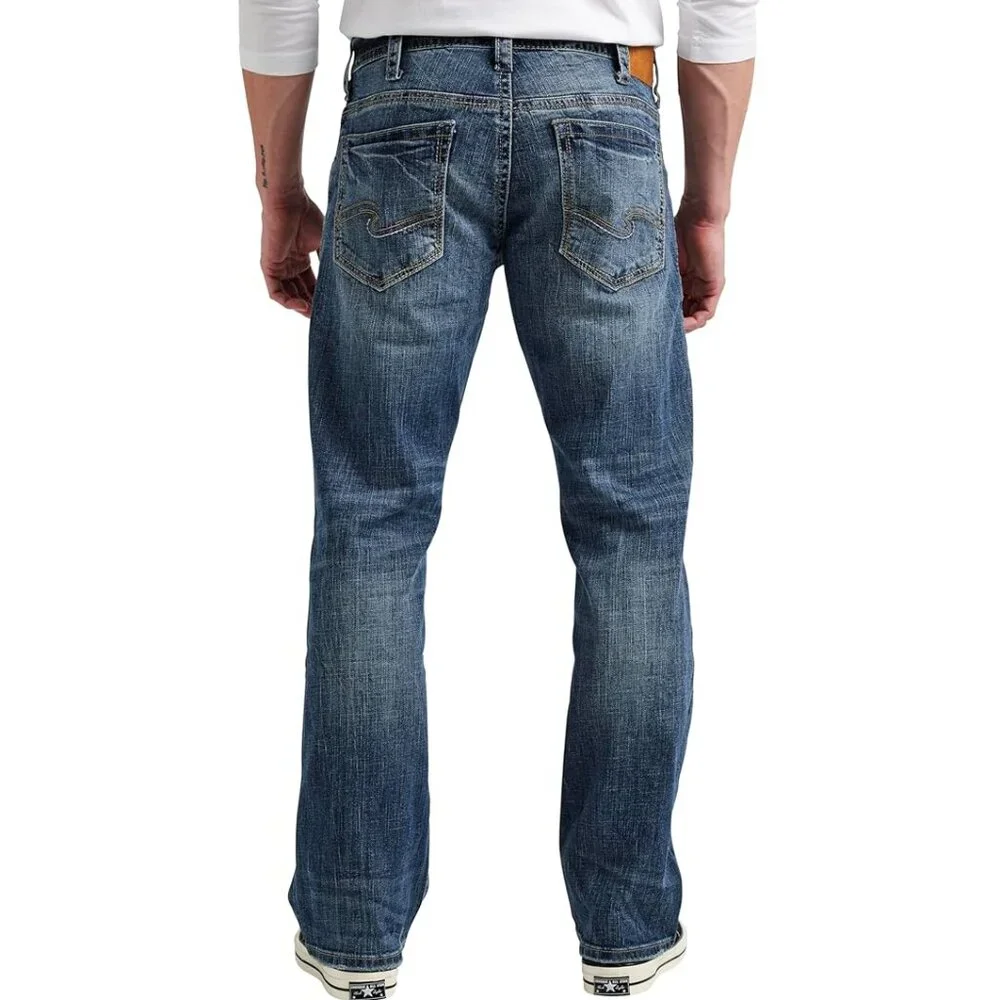 Silver Jeans Co. Men's Gordie Relaxed Fit Straight Leg Jeans 34x32 - Picture 3 of 6